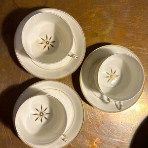 Rare Haviland & Co. Limoges porcelain cups/saucers